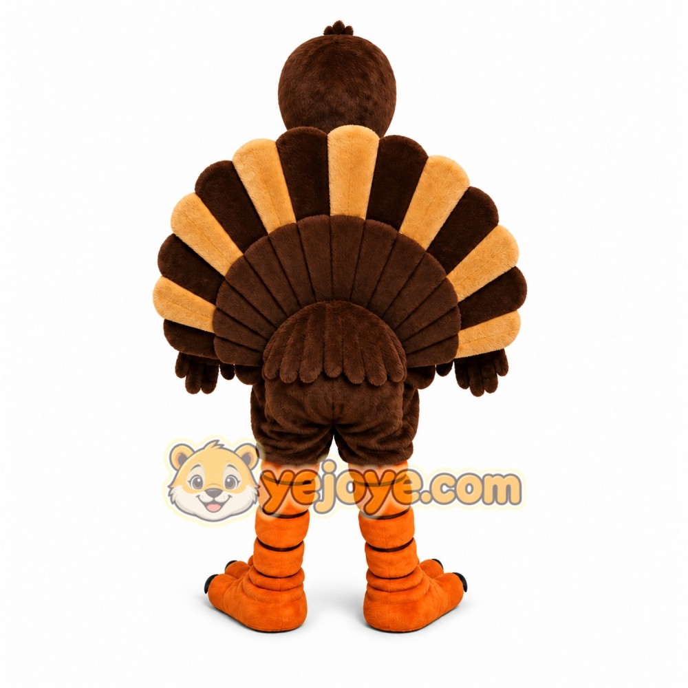 Brown Turkey Mascot Costume with Custom Logo Brown Turkey Mascot Costume with Custom Logo