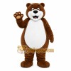 Brown Bear Mascot Costume with Custom Logo