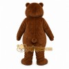 Brown Bear Mascot Costume with Custom Logo