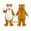 Brown Hamster Mascot Costume with Custom Logo Brown Hamster Mascot Costume with Custom Logo