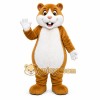 Brown Hamster Mascot Costume with Custom Logo Brown Hamster Mascot Costume with Custom Logo