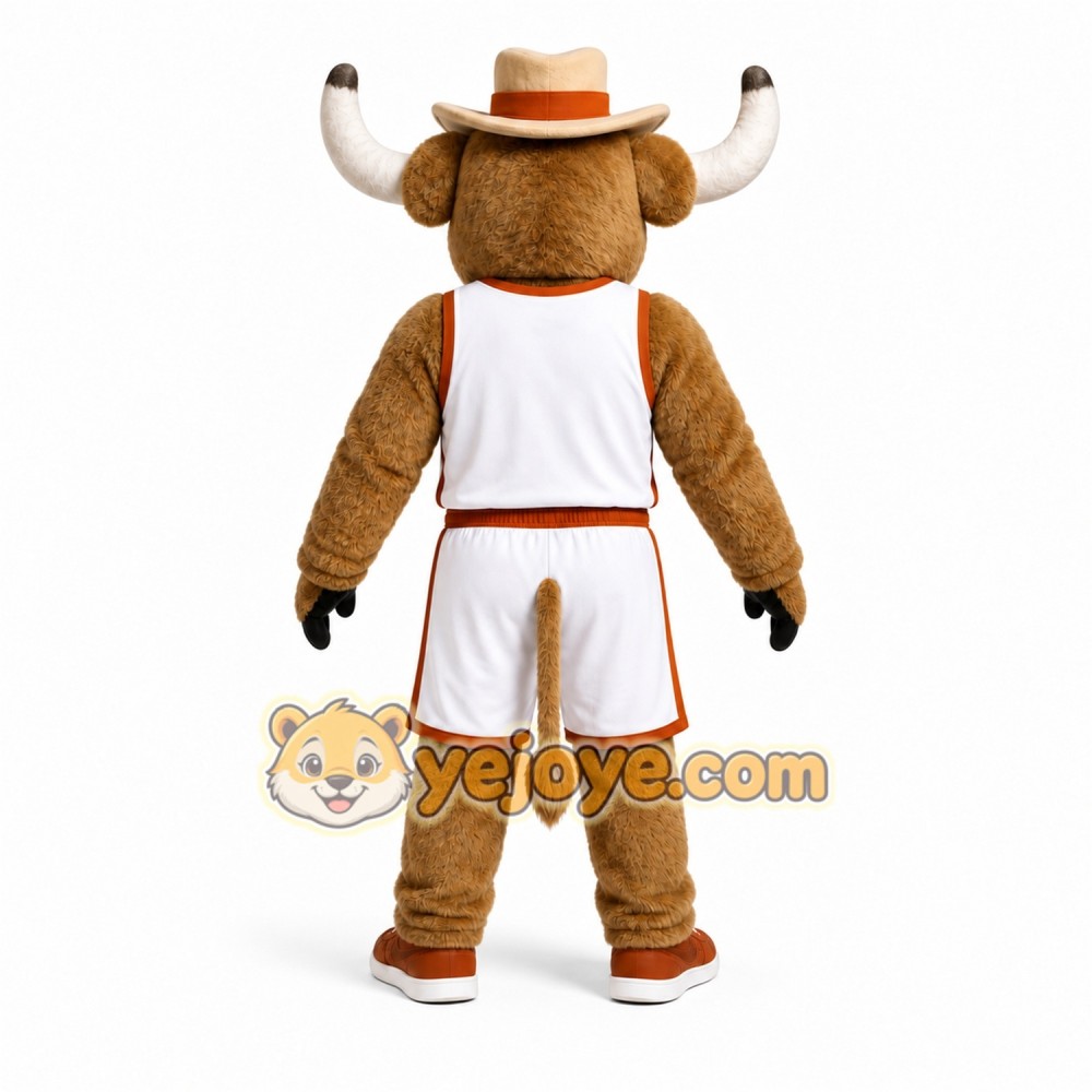Brown Bull Mascot Costume with Custom Logo Brown Bull Mascot Costume with Custom Logo