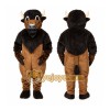Brown Bull Mascot Costume with Custom Logo