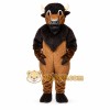 Brown Bull Mascot Costume with Custom Logo