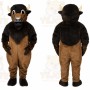 Brown Bull Mascot Costume with Custom Logo