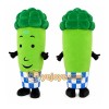 Green Broccoli Mascot Costume with Custom Logo Green Broccoli Mascot Costume with Custom Logo