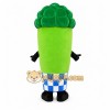 Green Broccoli Mascot Costume with Custom Logo Green Broccoli Mascot Costume with Custom Logo