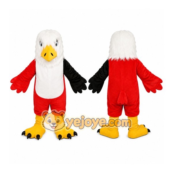 Red Eagle Mascot Costume with Custom Logo