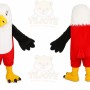 Red Eagle Mascot Costume with Custom Logo