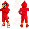Red Bird Mascot Costume with Custom Logo