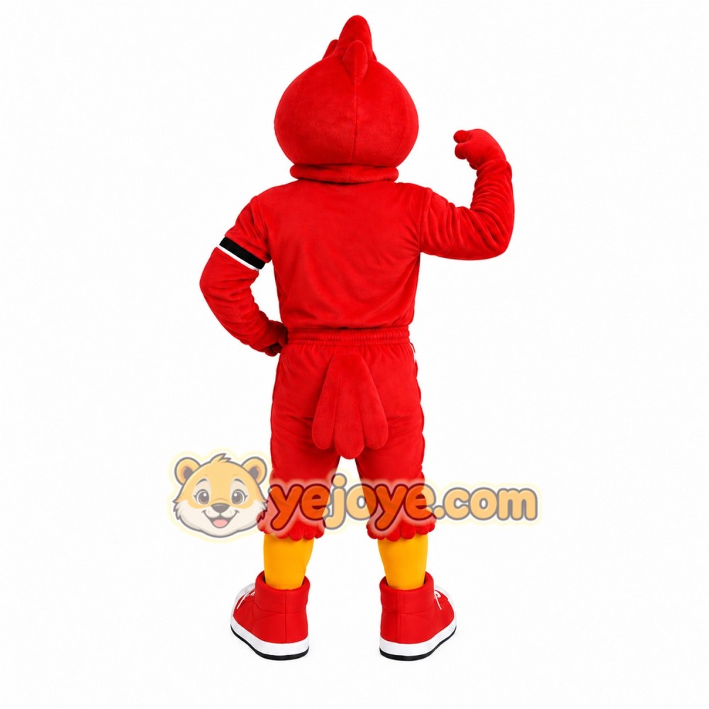 Red Bird Mascot Costume with Custom Logo Red Bird Mascot Costume with Custom Logo