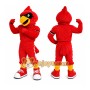 Red Bird Mascot Costume with Custom Logo