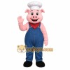 Pink Pig Mascot Costume with Custom Logo