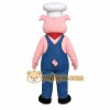 Pink Pig Mascot Costume with Custom Logo
