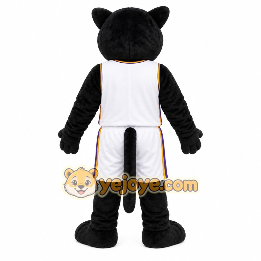 Black Panther Mascot Costume with Custom Logo Black Panther Mascot Costume with Custom Logo