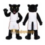 Black Panther Mascot Costume with Custom Logo