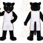 Black Panther Mascot Costume with Custom Logo