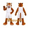Orange Tiger Mascot Costume with Custom Logo