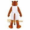 Orange Tiger Mascot Costume with Custom Logo