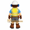 Yellow Worker Mascot Costume with Custom Logo Yellow Worker Mascot Costume with Custom Logo