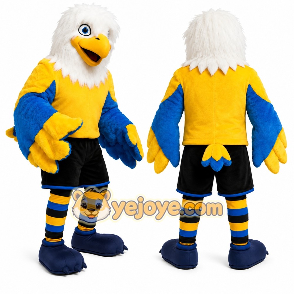 Yellow Bird Mascot Costume with Custom Logo Yellow Bird Mascot Costume with Custom Logo