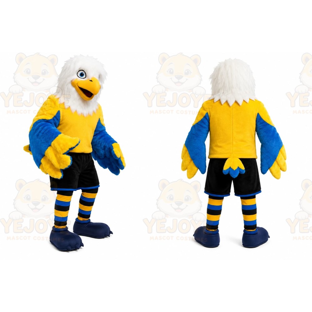 Yellow Bird Mascot Costume with Custom Logo