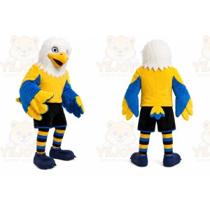 Yellow Bird Mascot Costume with Custom Logo