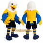 Yellow Bird Mascot Costume with Custom Logo