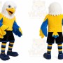 Yellow Bird Mascot Costume with Custom Logo