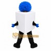 White Cube Mascot Costume with Custom Logo White Cube Mascot Costume with Custom Logo