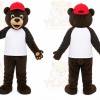 Brown Bear Mascot Costume with Custom Logo