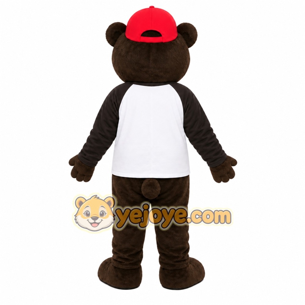 Brown Bear Mascot Costume with Custom Logo Brown Bear Mascot Costume with Custom Logo