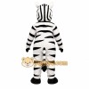White Zebra Mascot Costume with Custom Logo White Zebra Mascot Costume with Custom Logo