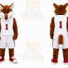 Brown Fox Mascot Costume with Custom Logo
