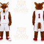 Brown Fox Mascot Costume with Custom Logo