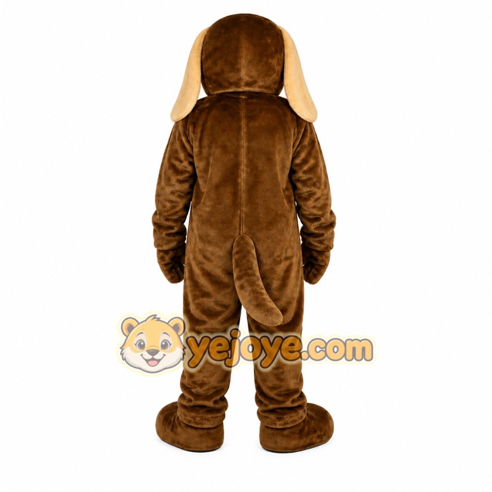 Brown Dog Mascot Costume with Custom Logo Brown Dog Mascot Costume with Custom Logo