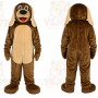 Brown Dog Mascot Costume with Custom Logo