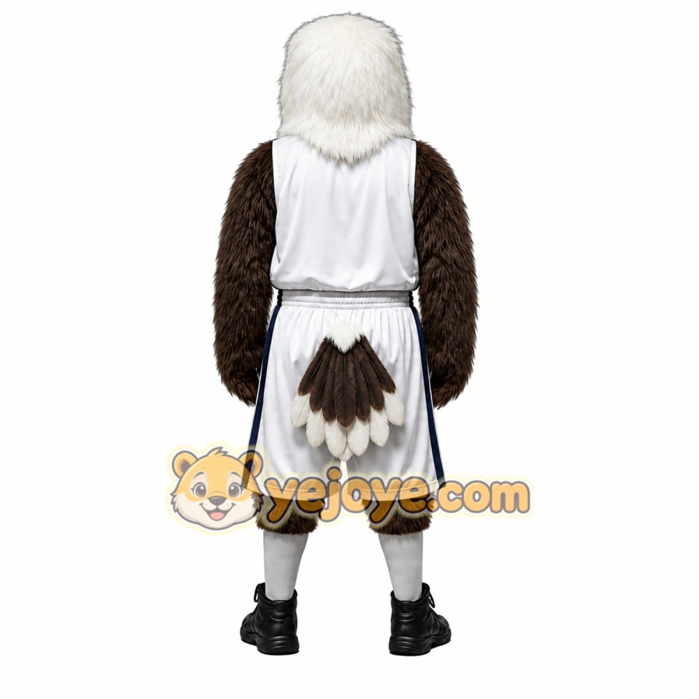 White Eagle Mascot Costume with Custom Logo White Eagle Mascot Costume with Custom Logo