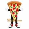 Tan Pizza Mascot Costume with Custom Logo