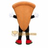 Tan Pizza Mascot Costume with Custom Logo