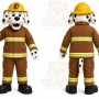 Brown Dog Mascot Costume with Custom Logo
