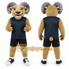 Brown Ram Mascot Costume with Custom Logo Brown Ram Mascot Costume with Custom Logo