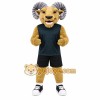 Brown Ram Mascot Costume with Custom Logo Brown Ram Mascot Costume with Custom Logo
