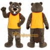 Brown Beaver Mascot Costume with Custom Logo Brown Beaver Mascot Costume with Custom Logo