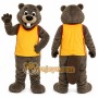 Brown Beaver Mascot Costume with Custom Logo