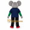 Gray Mouse Mascot Costume with Custom Logo Gray Mouse Mascot Costume with Custom Logo