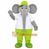 Gray Elephant Mascot Costume with Custom Logo Gray Elephant Mascot Costume with Custom Logo