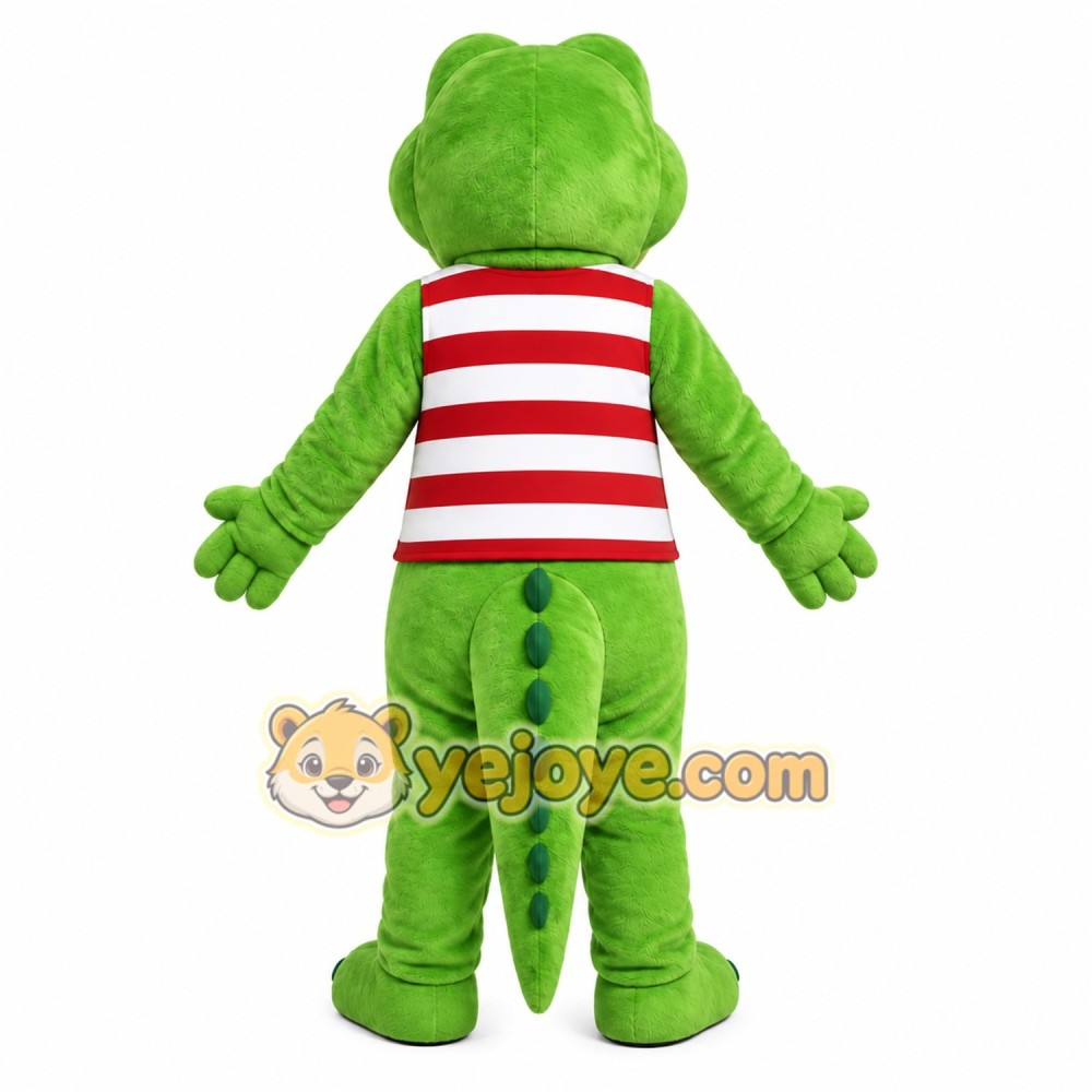 Green Alligator Mascot Costume with Custom Logo Green Alligator Mascot Costume with Custom Logo