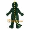 Green Dragon Mascot Costume with Custom Logo