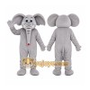 Gray Elephant Mascot Costume with Custom Logo Gray Elephant Mascot Costume with Custom Logo